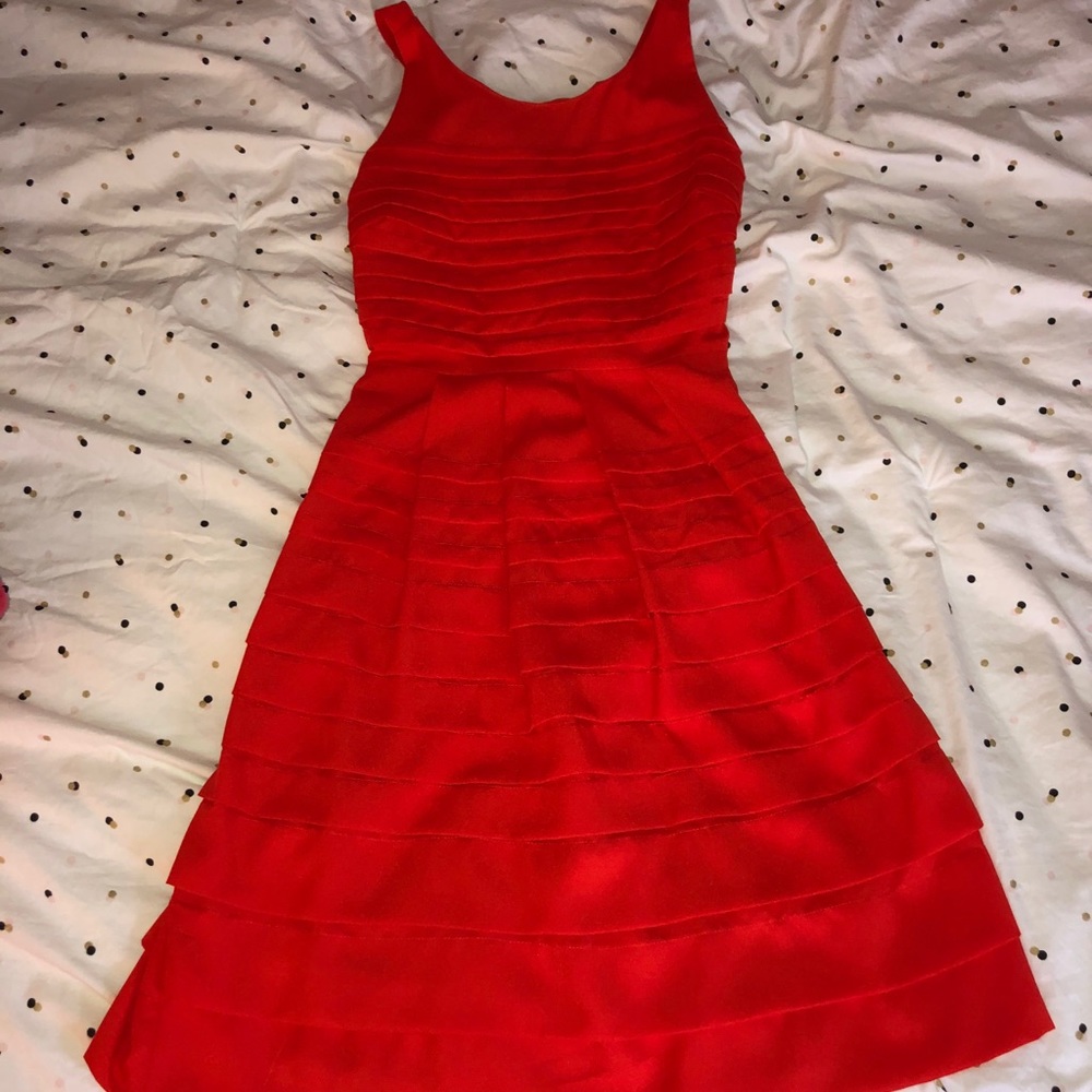 Brand new Anthropology red layered dress